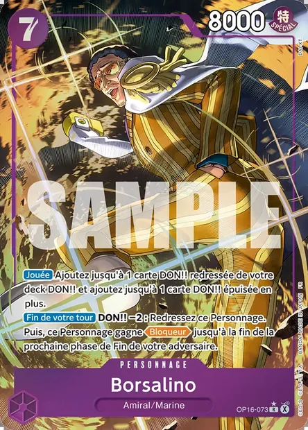 Borsalino, carte One Piece OP16-073 — extension L'HEURE DE LA BATAILLE DÉCISIVE