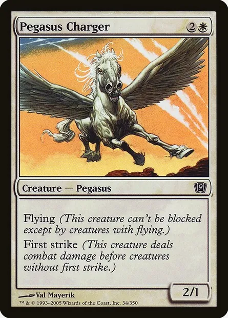 Pégase de bataille, carte Magic 9ED 34★ — extension Neuvième Edition