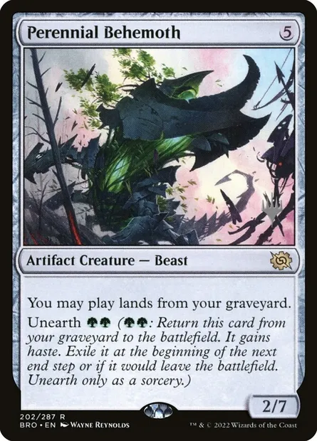 Béhémoth vivace, carte Magic PBRO 202p — extension The Brothers' War Promos