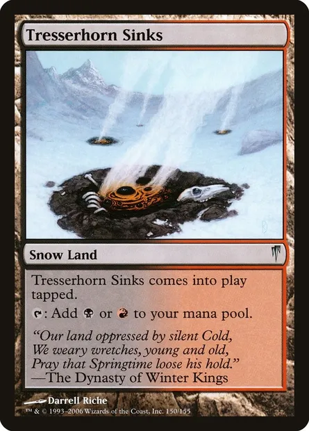 Tresserhorn Sinks, Magic card CSP 150 — Coldsnap set