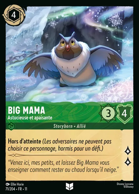 Big Mama - Astucieuse et apaisante, carte Disney Lorcana CH11-071 — extension Givresort