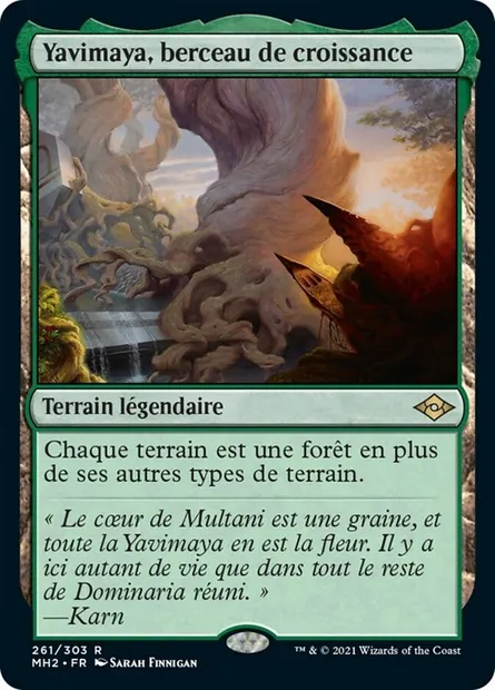 Yavimaya, berceau de croissance, carte Magic MH2 261 — extension Horizons du Modern 2
