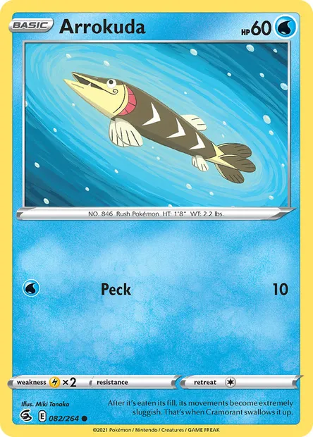 Arrokuda, Pokémon card FST 82 — Fusion Strike set