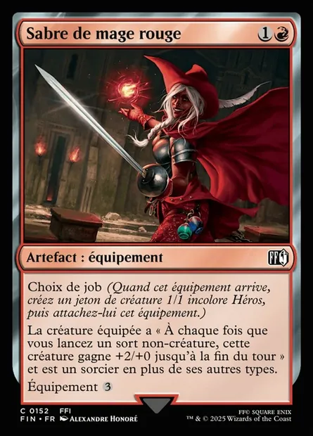 Sabre du mage rouge, carte Magic FIN 152 — extension Final Fantasy