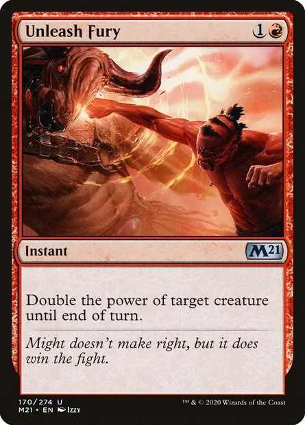Unleash Fury, Magic card M21 170 — Core Set 2021 set
