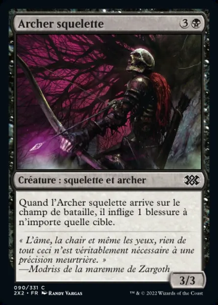 Archer squelette, carte Magic 2X2 90 — extension Double Masters 2022