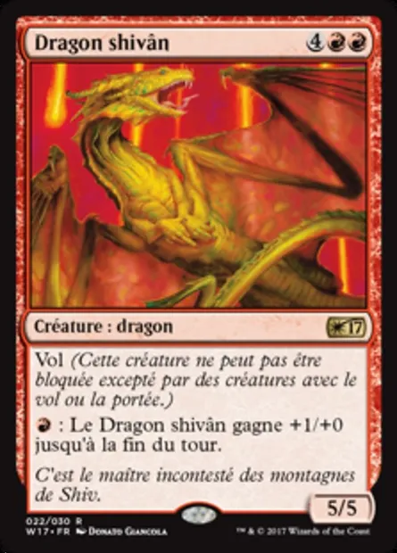 Dragon shivân, carte Magic W17 22 — extension Welcome Deck 2017
