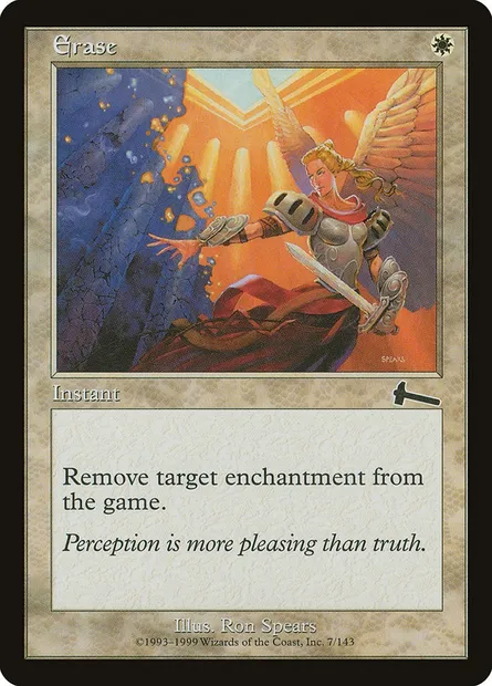 Erase, Magic card ULG 7 — Urza's Legacy set