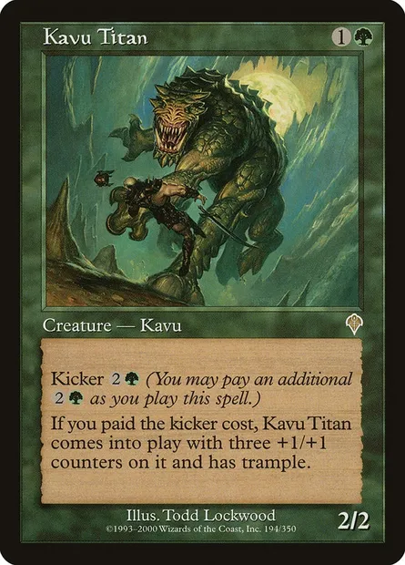 Kavu Titan, Magic card INV 194 — Invasion set