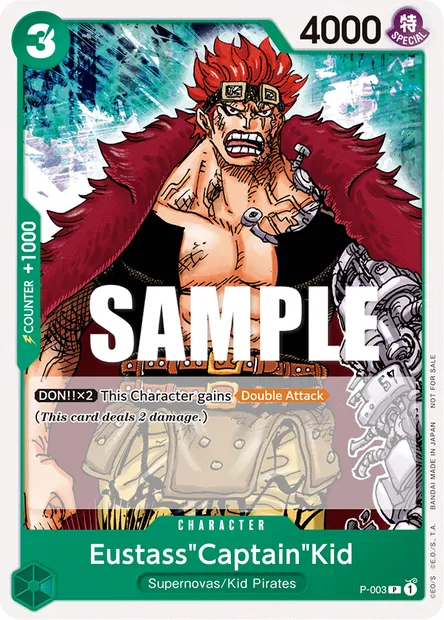 Eustass "Captain" Kidd, carte One Piece P-003 — extension Carte promo