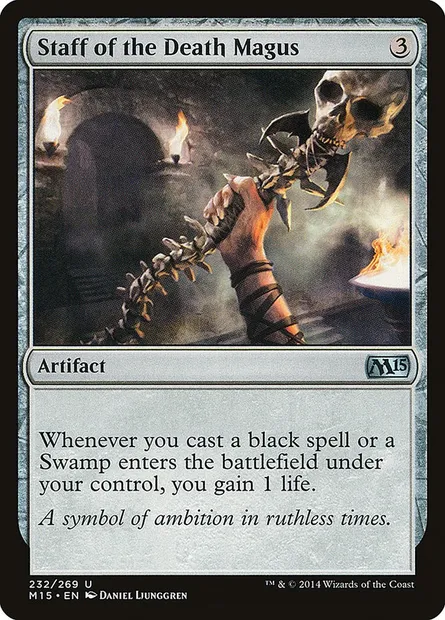 Staff of the Death Magus, Magic card M15 232 — Magic 2015 set