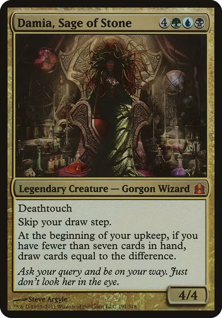 Damia, Sage of Stone, Magic card OCMD 191 — Commander 2011 Oversized set