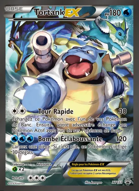 Tortank EX, carte Pokémon XY 122 — extension Promo XY