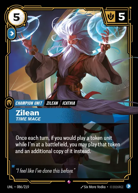 Zilean, Riftbound card UNL 086 — Unleashed set