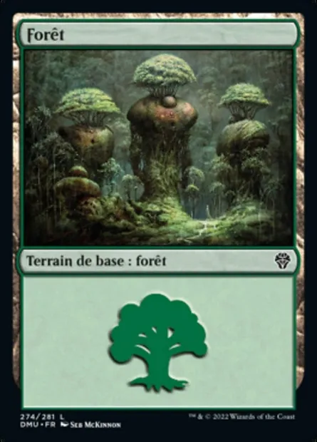 Forêt, carte Magic DMU 274 — extension Dominaria Uni