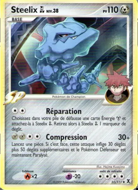 Steelix GL Niv. 38, carte Pokémon RR 51 — extension Rivaux Émergeants
