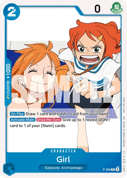 Girl, One Piece card P-096 — Promotion card set
