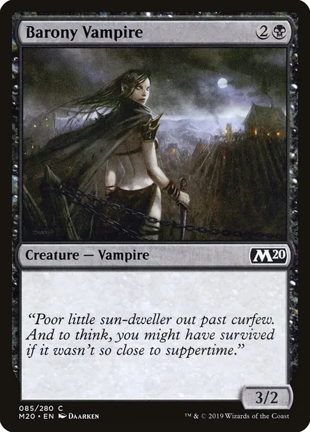 Barony Vampire, Magic card M20 85 — Core Set 2020 set