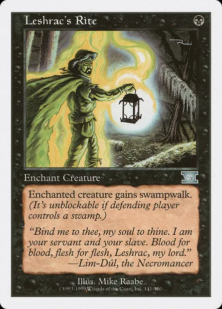 Leshrac's Rite, Magic card 6ED 141 — Classic Sixth Edition set