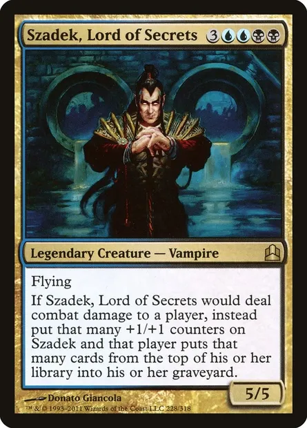 Szadek, Lord of Secrets, Magic card CMD 228 — Commander 2011 set
