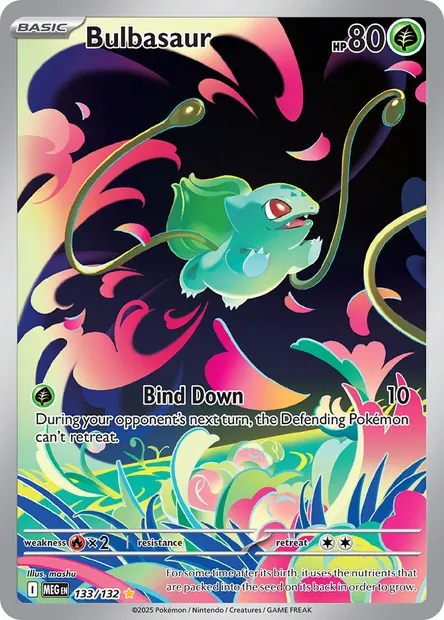 Bulbasaur, Pokémon card MEG 133 — Mega Evolution set