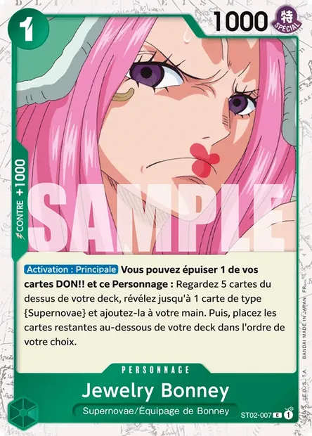Jewelry Bonney, carte One Piece ST02-007 — extension Worst Generation