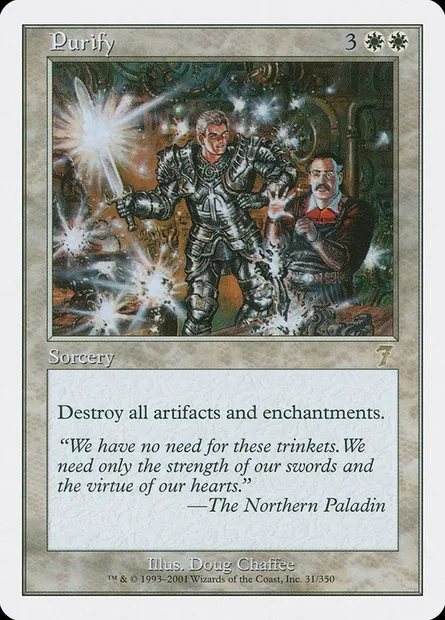 Purify, Magic card 7ED 31 — Seventh Edition set