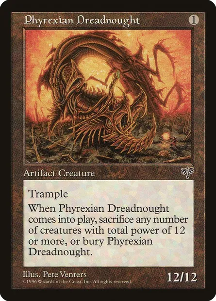 Cuirassé phyrexian, carte Magic MIR 315 — extension Mirage