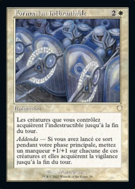 Formation inébranlable, carte Magic BRC 78 — extension The Brothers' War Commander