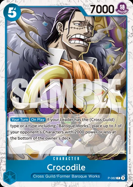 Crocodile, One Piece card P-082 — Promotion card set