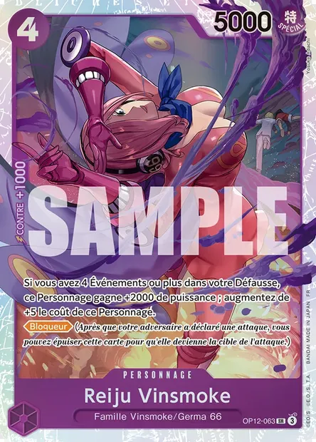 Reiju Vinsmoke, carte One Piece OP12-063 — extension L'HÉRITAGE DU MAÎTRE