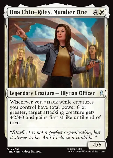 Una Chin-Riley, Number One, Magic card TRK 42 — Star Trek set