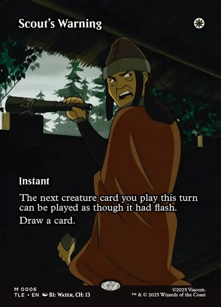 Scout's Warning, Magic card TLE 6 — Avatar: The Last Airbender Eternal set