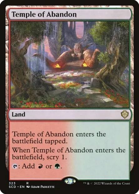 Temple de l'abandon, carte Magic SCD 323 — extension Starter Commander Decks
