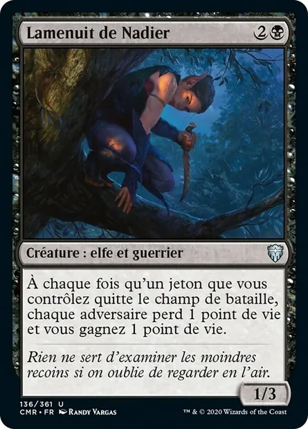 Lamenuit de Nadier, carte Magic CMR 136 — extension Commander Legends