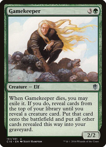 Gamekeeper, Magic card C16 151 — Commander 2016 set