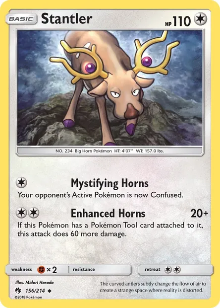 Stantler, Pokémon card LOT 156 — Lost Thunder set