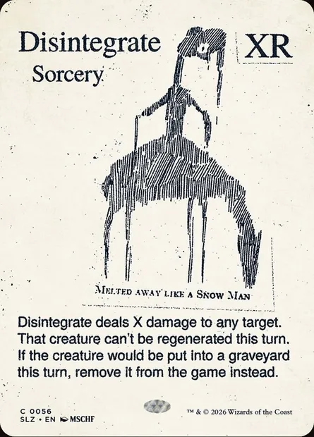 Désintégration, carte Magic SLZ 56 — extension The Zeta Set