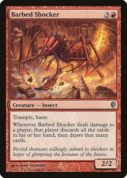 Barbed Shocker, Magic card CNS 136 — Conspiracy set