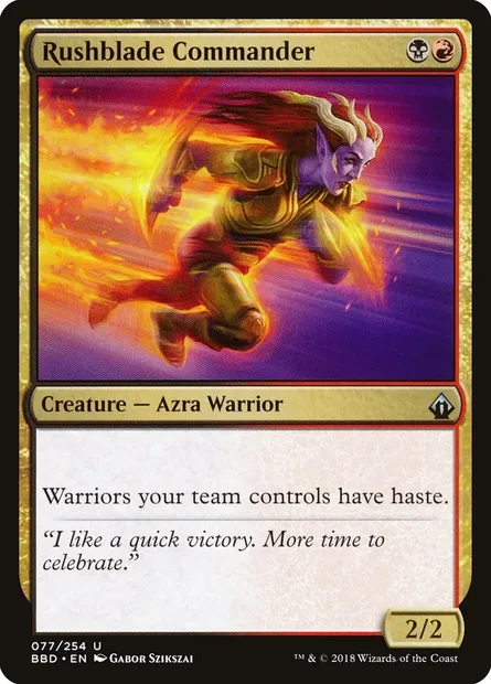 Rushblade Commander, carte Magic BBD 77 — extension Battlebond
