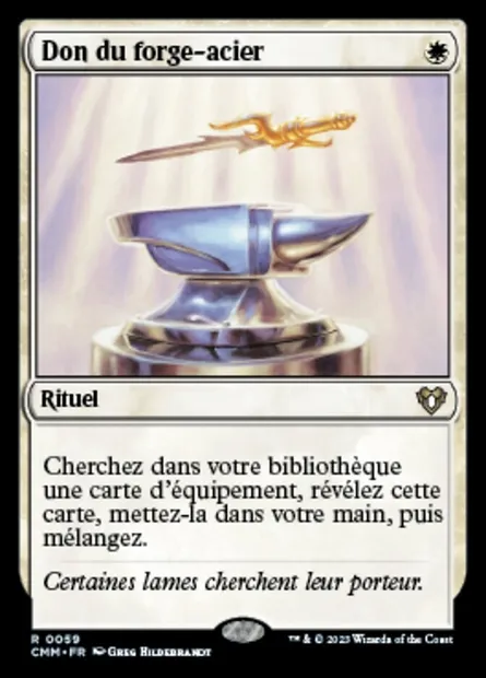 Don du forge-acier, carte Magic CMM 59 — extension Commander Masters
