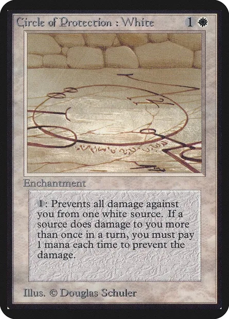 Cercle de protection : blanc, carte Magic LEA 13 — extension Limited Edition Alpha