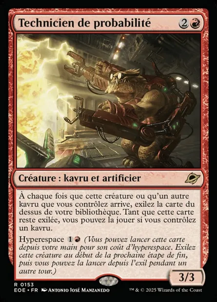 Technicien de probabilité, carte Magic EOE 153 — extension Edge of Eternities
