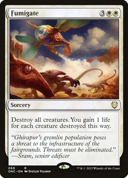 Fumigate, Magic card ONC 69 — Phyrexia: All Will Be One Commander set