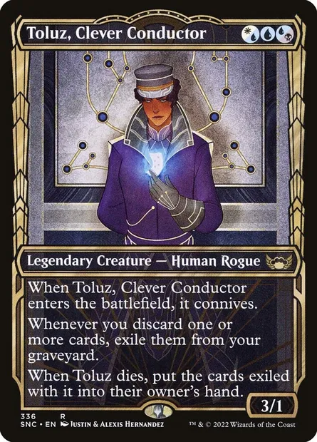 Toluz, Clever Conductor, Magic card SNC 336 — Streets of New Capenna set