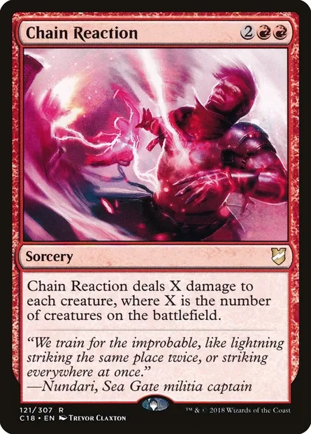 Chain Reaction, Magic card C18 121 — Commander 2018 set