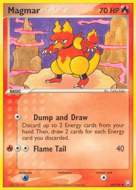 Magmar, carte Pokémon TRR 44 — extension Team Rocket Returns
