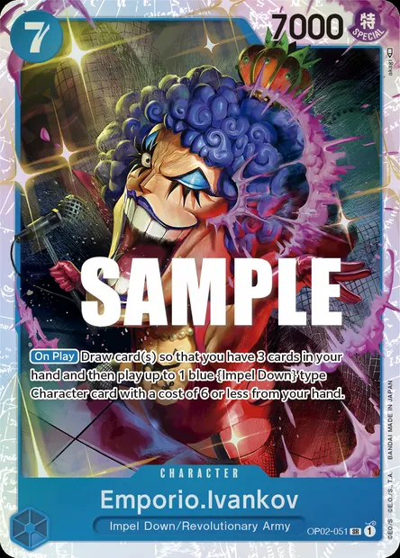 Emporio Ivankov, carte One Piece OP02-051 — extension PARAMOUNT WAR