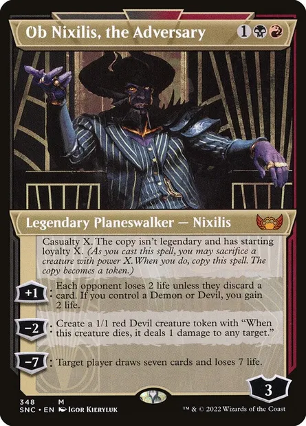 Ob Nixilis, the Adversary, Magic card SNC 348 — Streets of New Capenna set