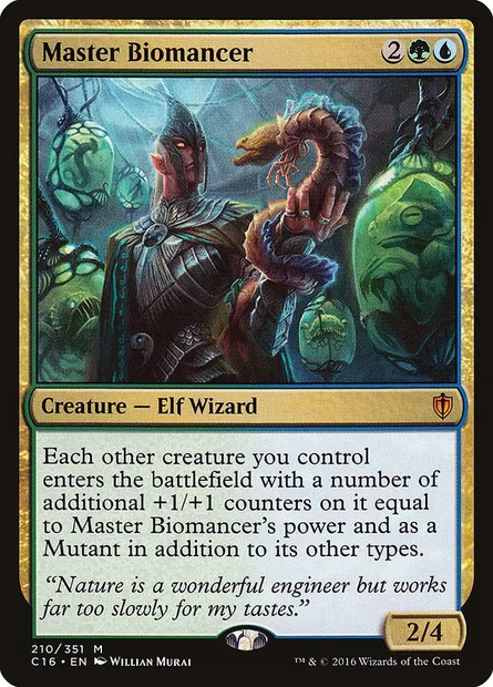 Master Biomancer, Magic card C16 210 — Commander 2016 set